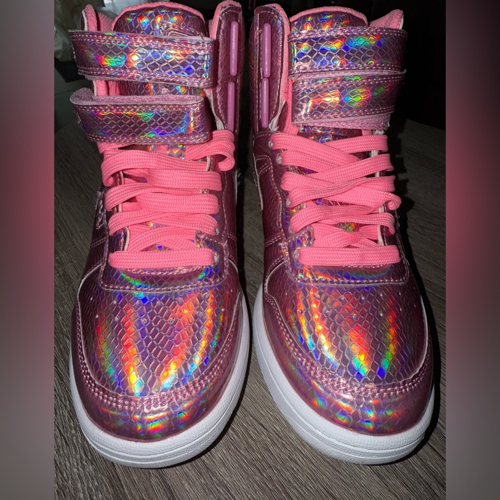 Fila Pink Holographic Athletic Shoes